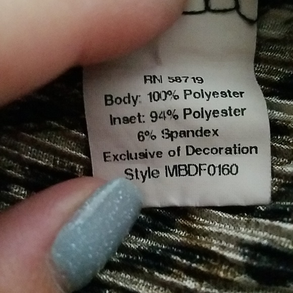 Notations Leopard Buckle Faux Wrap Blouse Top - Picture 5 of 5